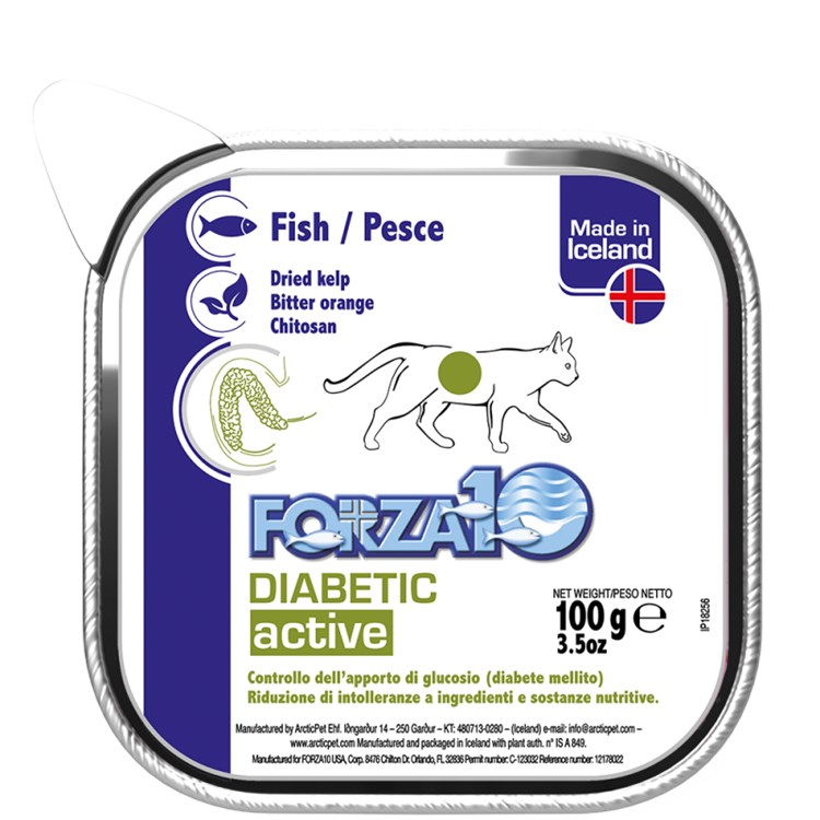 Forza 10 Active Diabetic Fish 100 Gr Vachetta Umido Gatto
