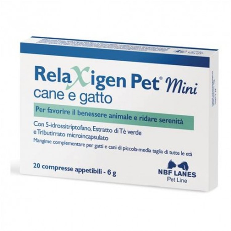 NBF Lanes Relaxigen Pet Mini 20 Compresse per Cani e Gatti
