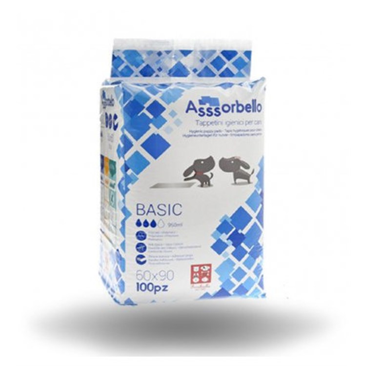 10 Tappetini Assorbenti Per Cani 60 x 90 Fuss Dog Basic Assorbello