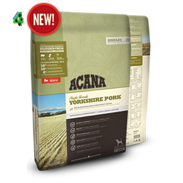 2 SACCHI - Acana Maiale e Zucca Dog Yorkshire Pork MonoProteico 11,4 kg Per Cane PREZZO A CONFEZIONE