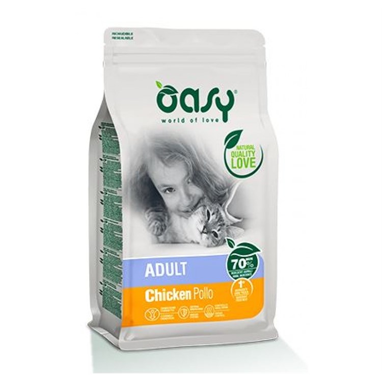 Oasy Cat Adult Pollo 7,5 kg Per Gatti