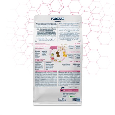 Forza 10 Medium Adult Diet Hypoallergenic Al Maiale 12 kg Per Cani in Cani