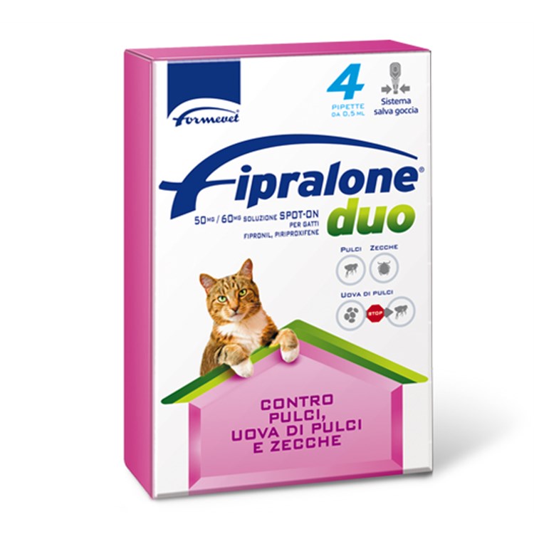 Fipralone Gatto Duo 4 Pipette Antipulce Antizecche