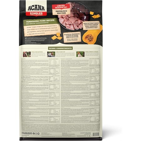 Acana Maiale e Zucca Dog Yorkshire Pork MonoProteico 11,4 kg Per Cane in Cani