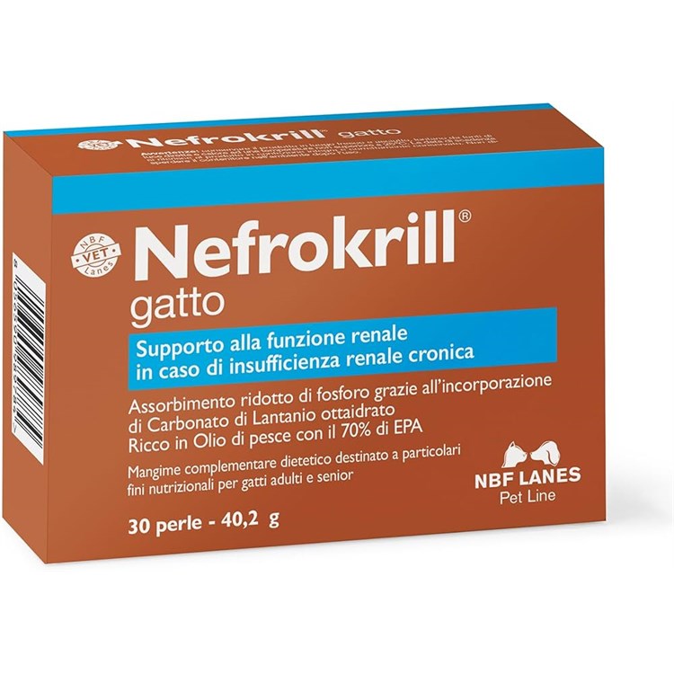 NBF Lanes Nefrokrill 30 Perle Per Gatti