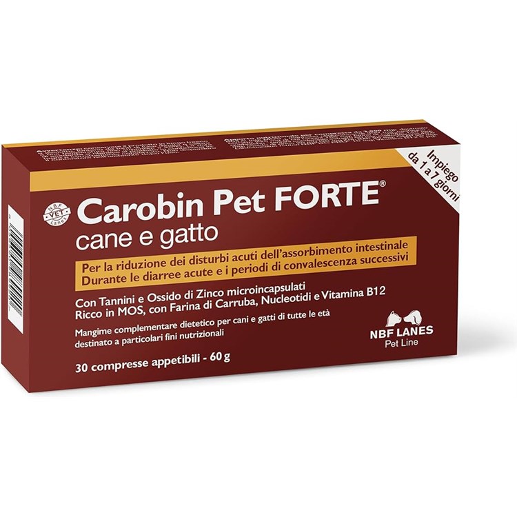 NBF Lanes Carobin Pet Forte 30 Compresse Per Cani E Gatti