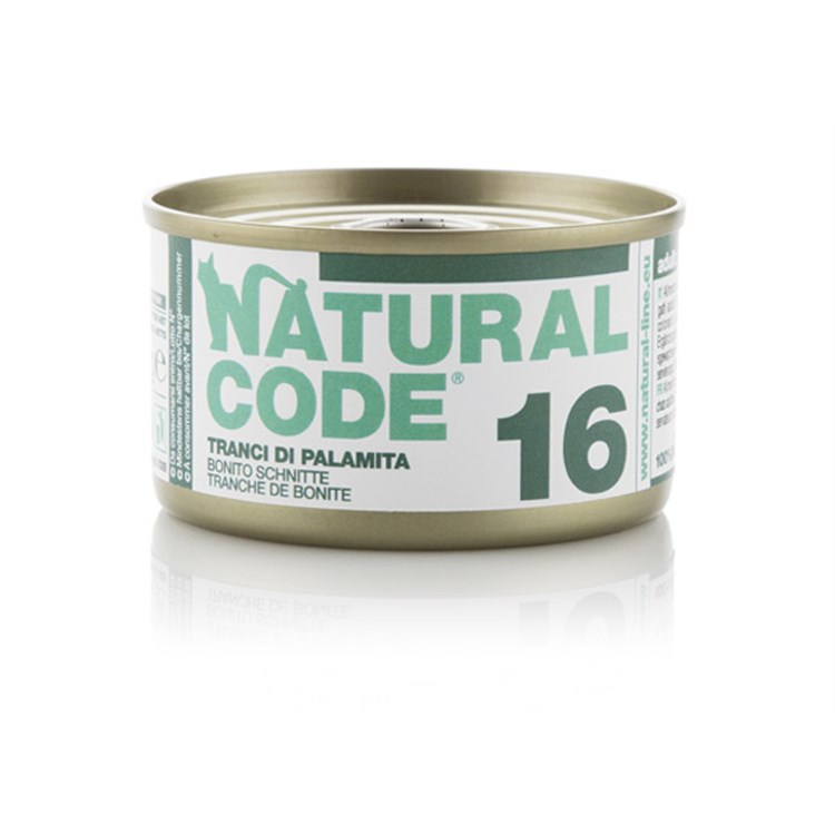 Natural Code 16 Tranci Di Palamita 85 gr Per Gatti