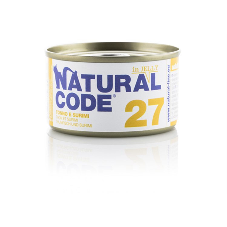 Natural Code Jelly 27 Tonno e Surimi 85 gr Per Gatti