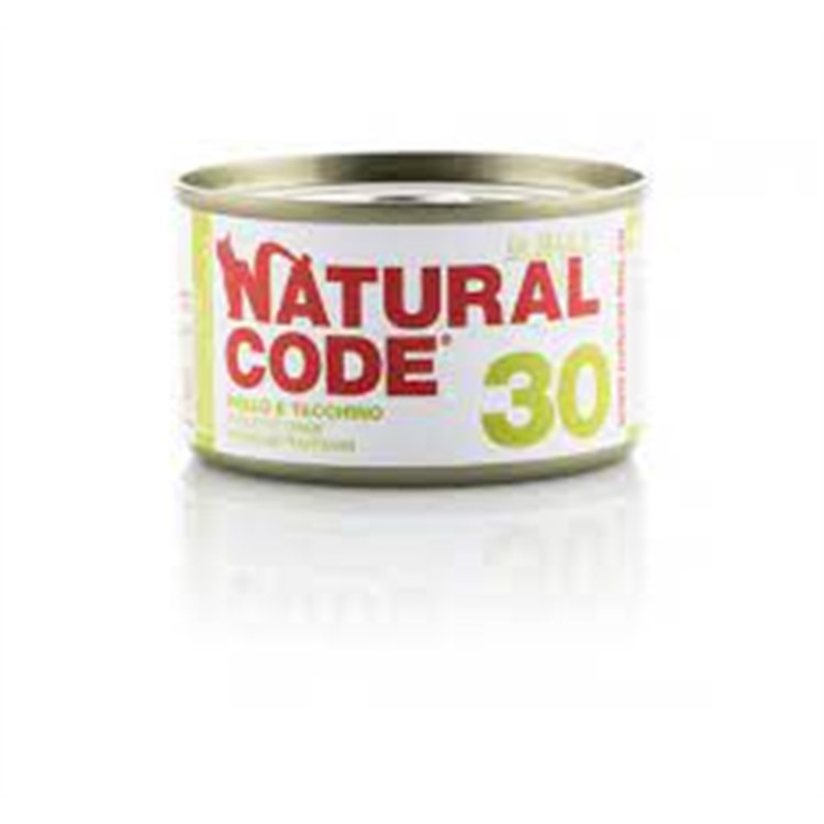 Natural Code Jelly 30 Pollo e Tacchino 85 gr Per Gatti