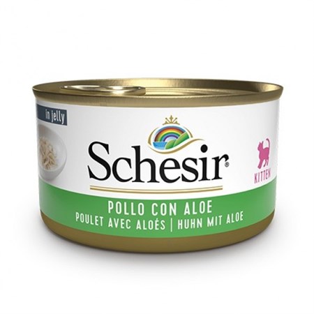 Schesir in Gelatina Kitten Pollo Con Aloe 85 gr Per Gattini in Gatti