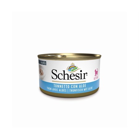 Schesir in Gelatina Kitten Tonno Con Aloe 85 gr Scatoletta Per Gattini in Gatti