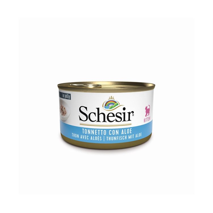 Schesir in Gelatina Kitten Tonno Con Aloe 85 gr Scatoletta Per Gattini