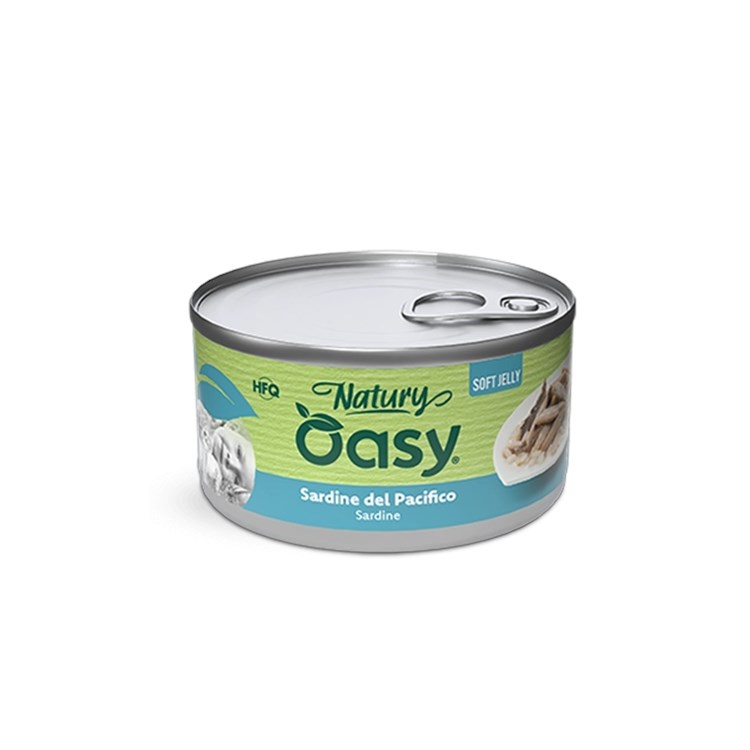 Oasy Cat Natury Soft Jelly Sardine del Pacifico Lattina 85 gr Umido Per Gatti