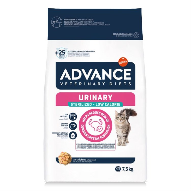 Advance Veterinary Diets Urinary Sterilized Low Calorie 1,25 Kg G
