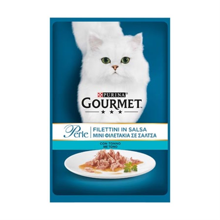 Gourmet perle 85 gr Filettini Salsa Con Tonno Bustina Gatti