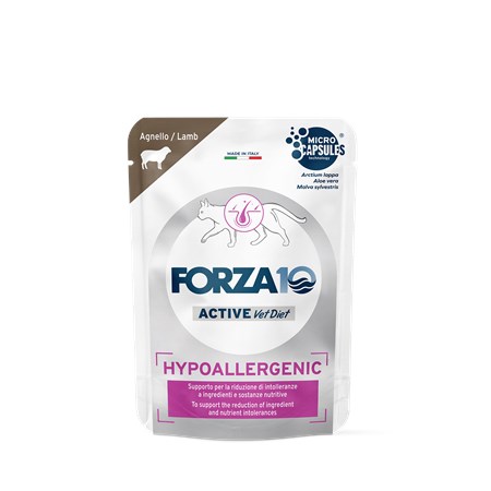Forza 10 Active Vet Diet Hypoallergenic Agnello 80 Gr Busta Umido Gatto in Cani