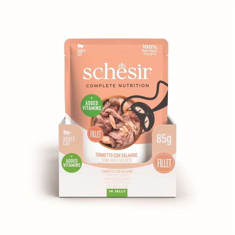 Schesir Complete Tonnetto con Salmone 85 gr Jelly Bustina Umido Per Gatti