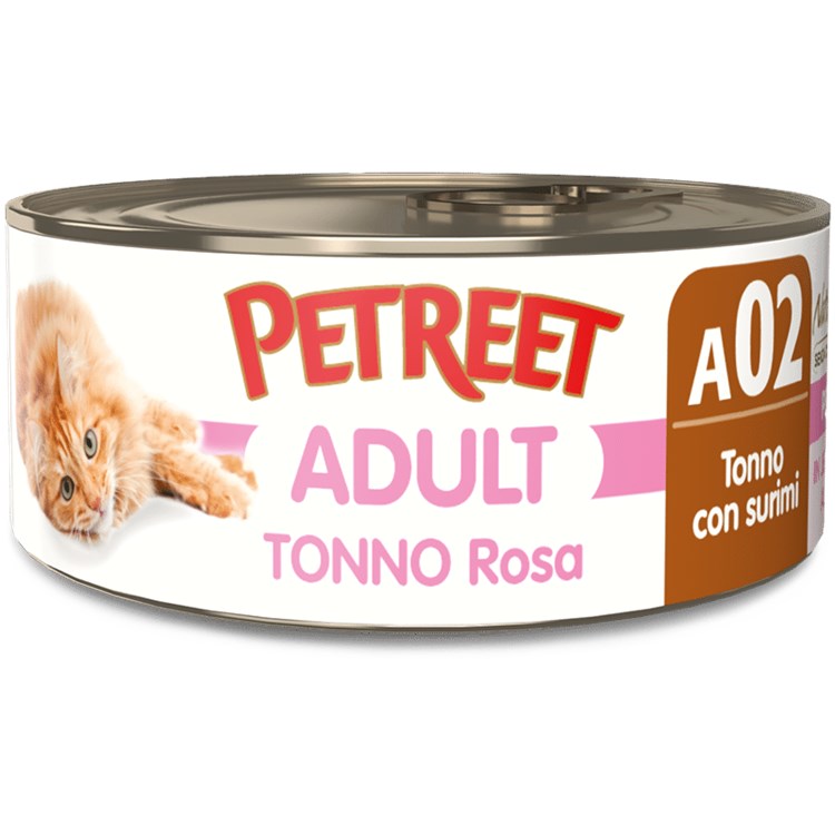 Petreet Tonno Rosa con Surimi 70 gr A02 Scatoletta Gatto