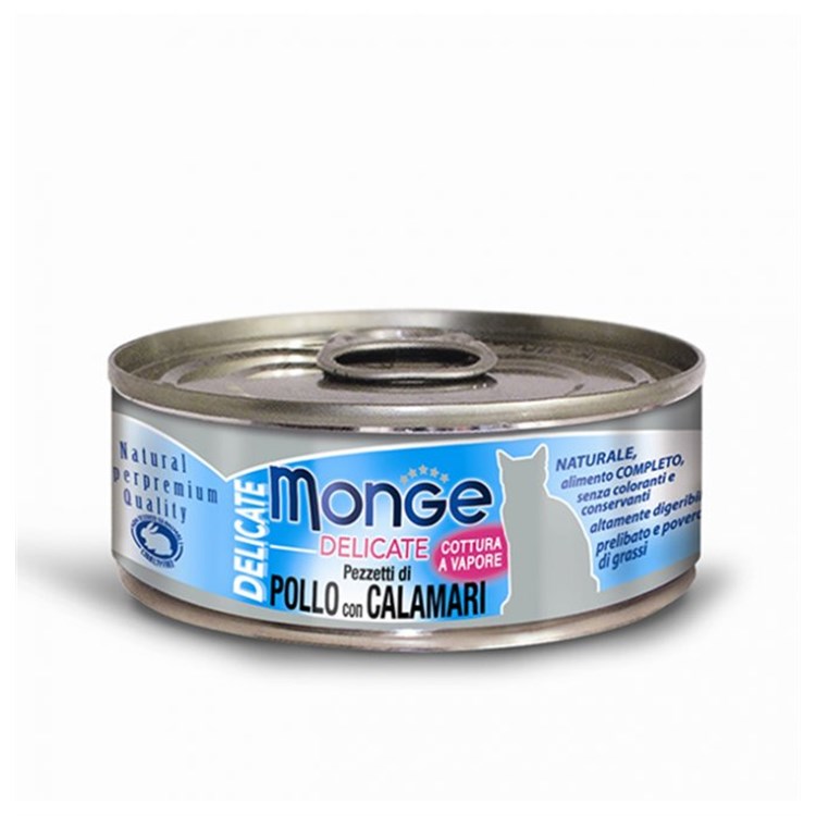 Monge Cat Delicate Superpremium 80 gr Pollo con Calamari Per Gatti