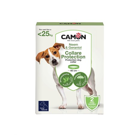 Camon Protection Orme Naturali Collare Olio Di Neem Cane Fino a 25 kg 60 cm in Cani