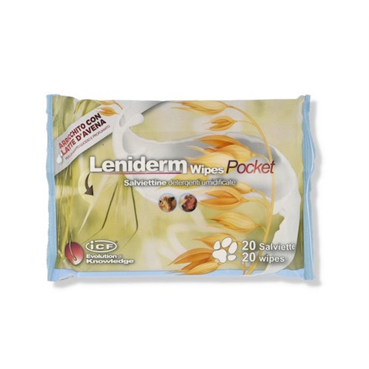 Icf Leniderm Wipes Pocket 40 Salviette Per Cani e Gatti