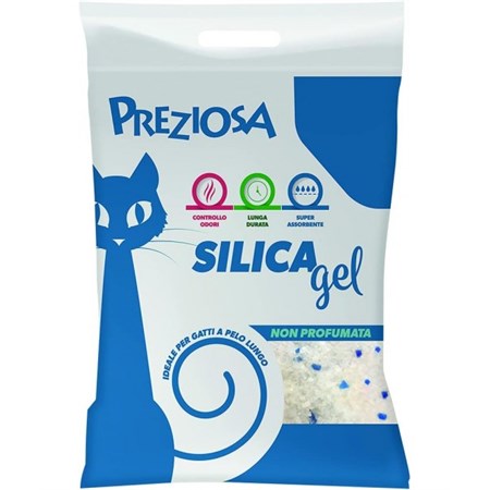 Lettiera Preziosa Silice Gel 6,5 kg 16 lt Silica Classic Gatto in Gatti