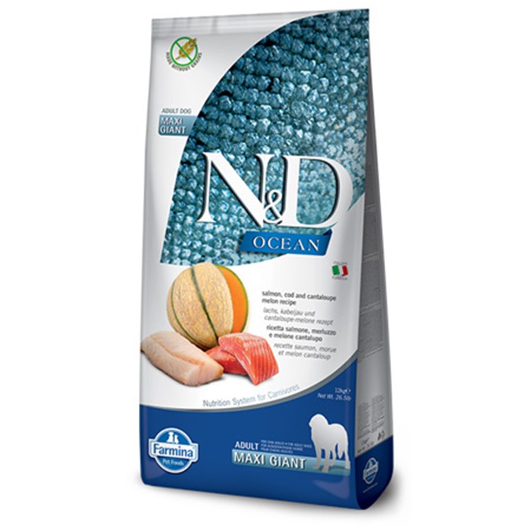 Farmina N/D Ocean GIANT Adult Salmone Merluzzo e Melone Cantalupo 12 kg