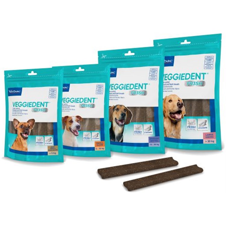Virbac Veggiedent Fresh Large 15 Stick Pulizia Denti Solo Verdure