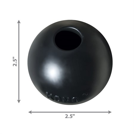 Kong Extreme Ball Small Nero Palla Porta Snack Extra Resistente in Cani