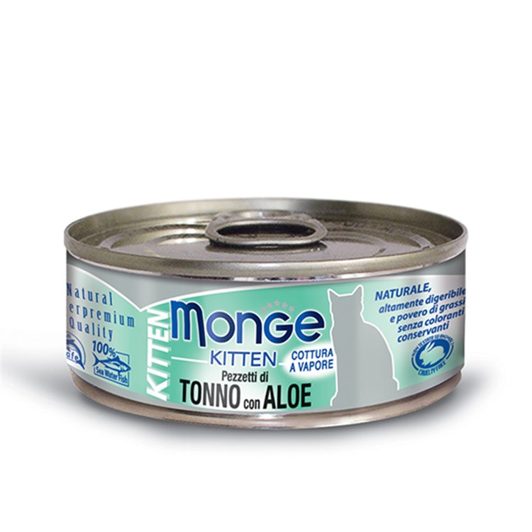 Monge Jelly superpremium 80 gr Kitten Tonno con Aloe per Gattini