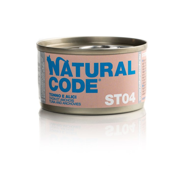 Natural Code ST04 Tonno e Alici 85 gr Scatoletta Gatti Sterilizzati