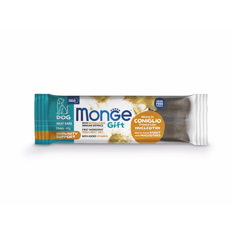 Monge Gift Barrette Immunity Support Coniglio Nucleotidi 40 gr