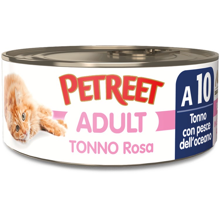 Petreet Tonno Rosa Pesce Oceano 70 gr A10 Scatoletta Gatto