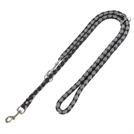 Trixie Guinzaglio Tubolare L XL Grigio Nero Addestramento Regolabile 2 metri Per Cani in Cani