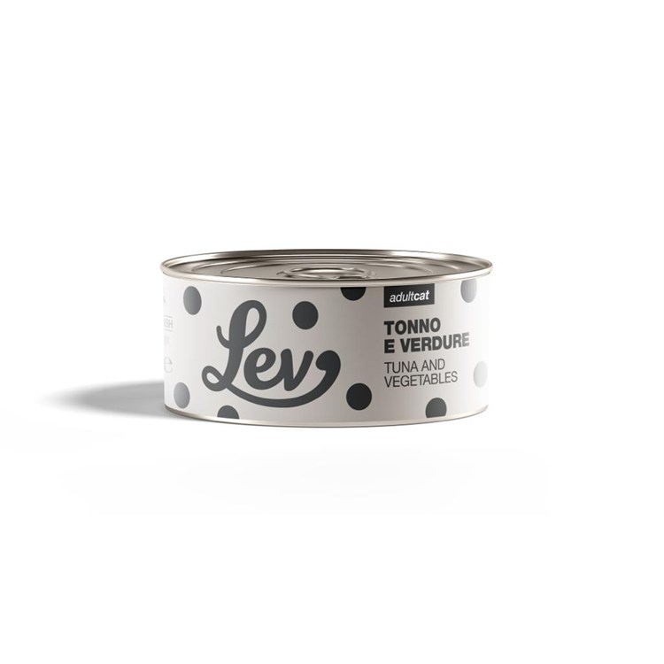 Lev Adult Cat Tonno Verdure 140 gr Lattina Umido Gatti