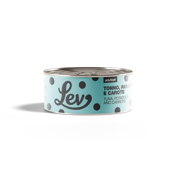 Lev Adult Cat Tonno Patate Carote 140 gr Lattina Umido Gatti