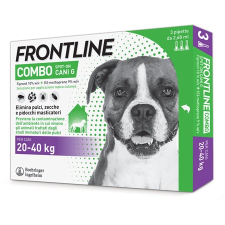 Frontline Combo Per Cani G da 20 a 40 kg 3 Pipette in Cani