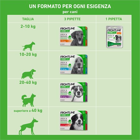 Frontline Combo Per Cani G da 20 a 40 kg 3 Pipette in Cani
