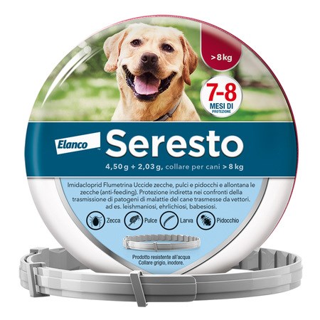 Collare Seresto per Cani oltre 8 kg Antiparassitario in Cani