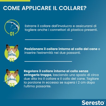 Collare Seresto Per Cani Fino A 8 kg Antiparassitario Elanco in Cani