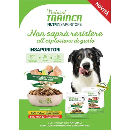 Natural Trainer Dog Snack NutrInsaporitore Pollo 120 gr Liofilizzato Per Cani in Cani