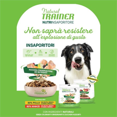 Natural Trainer Dog Snack NutrInsaporitore Manzo 120 gr Liofilizzato Per Cani in Cani