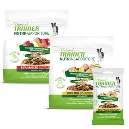 Natural Trainer Dog Snack NutrInsaporitore Manzo 120 gr Liofilizzato Per Cani in Cani