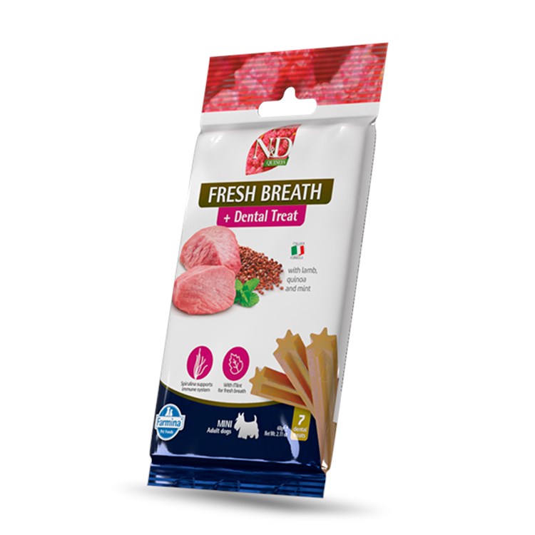 Farmina Dog Quinoa Dental Treat Fresh Breath Mini 60 gr Snack Per Cani