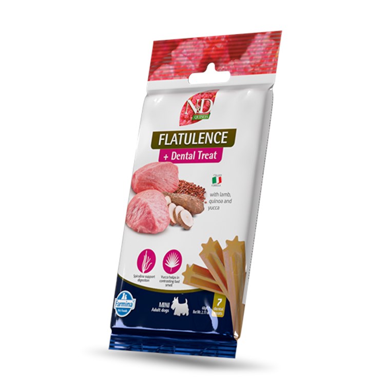 Farmina Dog Quinoa Dental Treat Flatulence Mini 60 gr Snack Per Cani