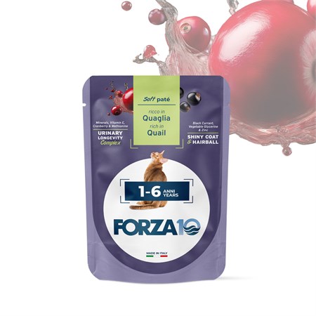 Forza 10 BOTANICat Adult Quaglia 80 Gr Patè Busta Umido Gatto in Gatti
