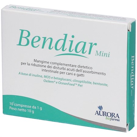 Aurora Biofarma Bendiar Mini 10 compresse da 1 gr Per Cani e Gatti in Cani