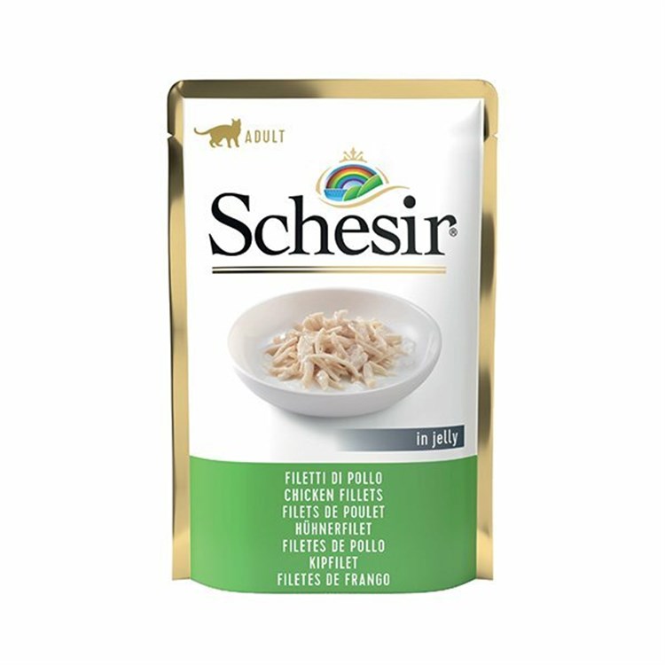 Schesir FIletto di Pollo 85 gr Jelly Bustina Umido Per Gatti In Gelatina