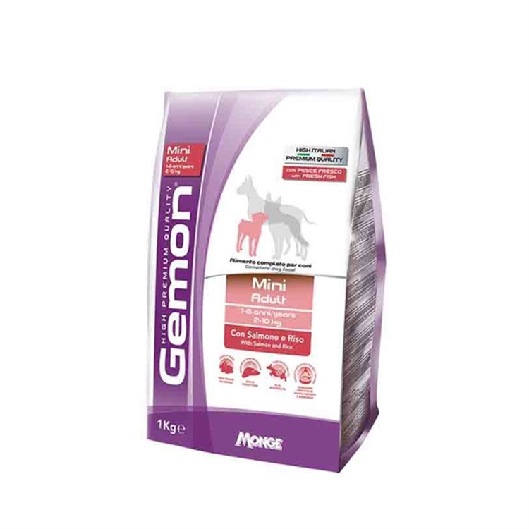 Gemon Dog Mini Adult con Salmone e Riso 3 KG