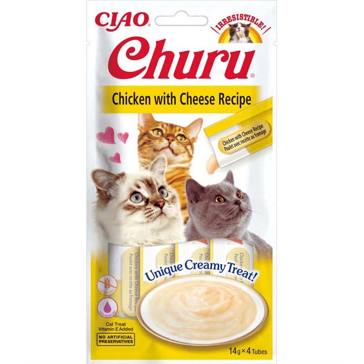 Inaba cat churu pollo con formaggio 14x4 tubi 56 gr